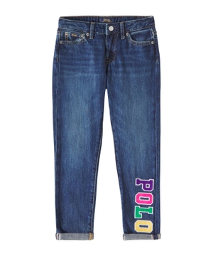 Straight-fit jeans with logo