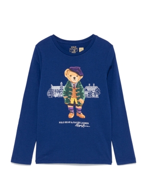 Polo Bear print long-sleeve T-shirt