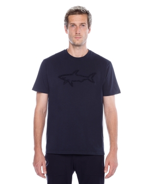 Short sleeve T-shirt with logo embroidery