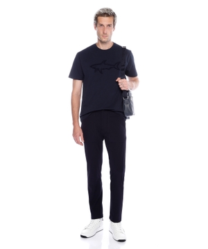 Short sleeve T-shirt with logo embroidery