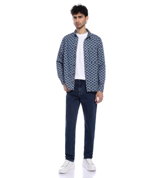 Monogram denim shirt
