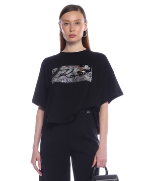 Reversible sequins T-shirt