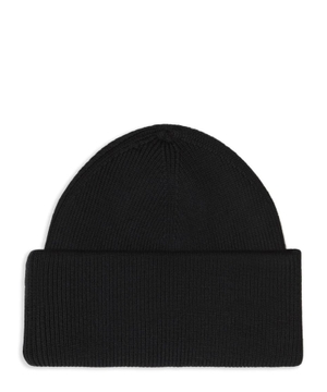 Logo embroidered wool beanie