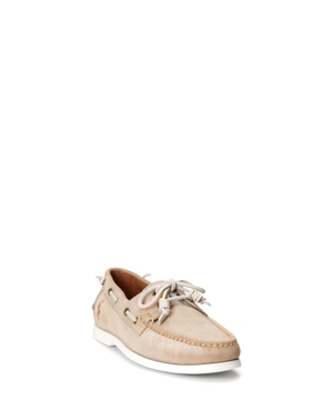 Suede lace-up loafers