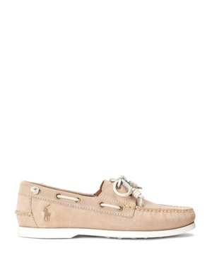 Suede lace-up loafers