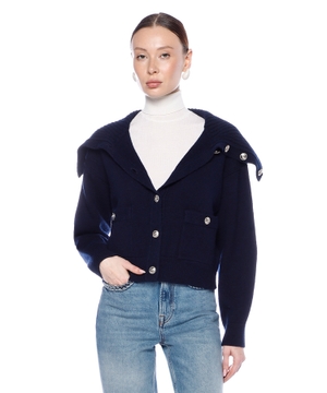 Cardigan with button closure
