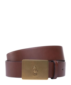 Pony Plaque Leather Belt