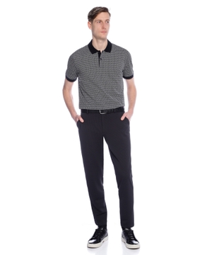Polo shirt with monogram print