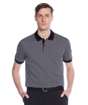 Polo shirt with monogram print