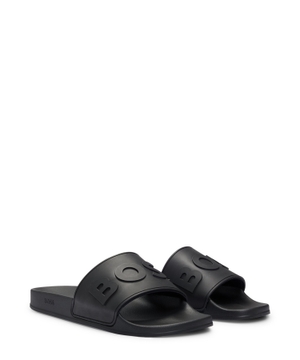Slides with raised logo