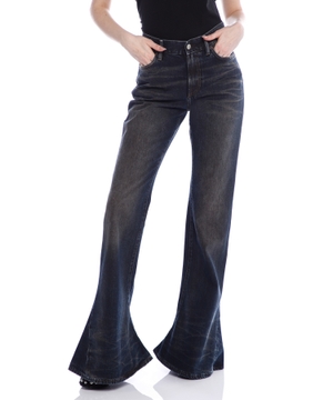 Klyoş biçimli denim şalvar