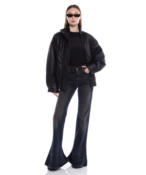 Klyoş biçimli denim şalvar