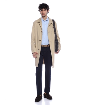 Slim-fit shirt in cotton-piqué jersey