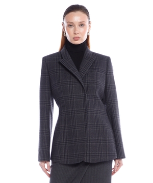 Blazer with check pattern