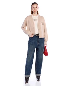 Enli biçimli denim şalvar