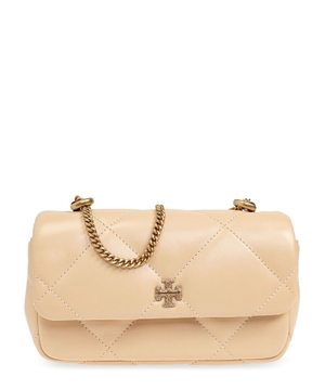 Mini Kira Diamond Quilt Pave Logo Flap bag