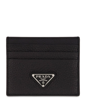 Leather logo cardholder