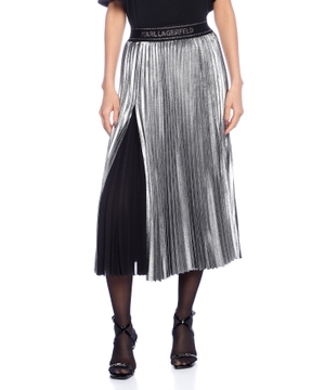 Foil Pleated Skirt