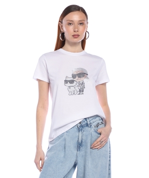 Ikon Karl & Choupette Rhinestone t-shirt