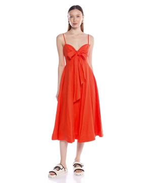 Crush Tie Front Midi Dress