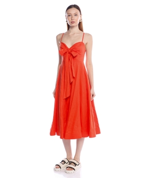 Crush Tie Front Midi Dress