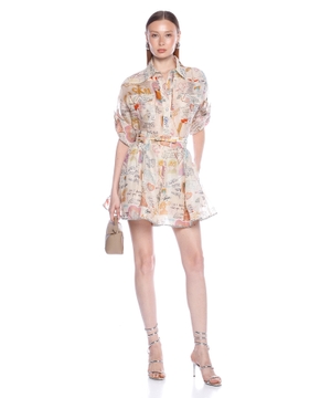 Crush Belted Tuck Skort