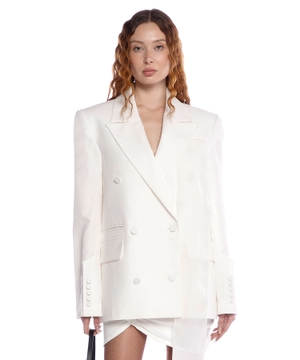Blazer with sheer detail