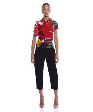 Qrafik printli polo