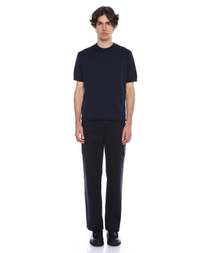 Round neck jumper with short sleeves