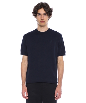 Round neck jumper with short sleeves