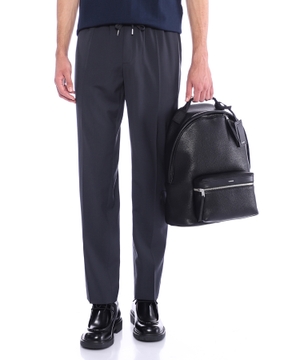 Elastic trousers with a straight cut