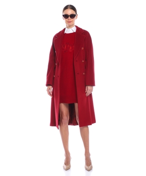 Wool and cashmere midi coat