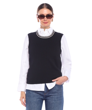Sleeveless knitted Udine vest