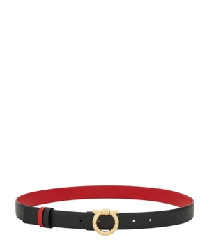 Adjustable and reversible Gancini belt