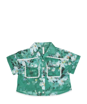 Printed shirt with short sleeves