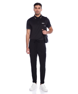 Slim-fit polo shirt with contrast logos