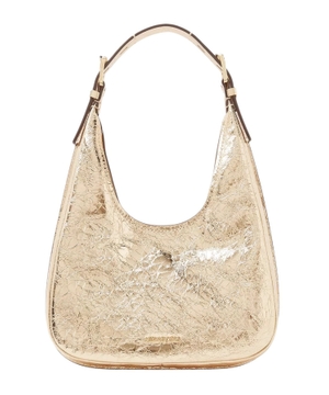 Nolita Small Metallic Crackled leather hobo shoulder bag