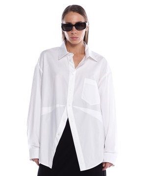 Asymmetrical buttoned shirt