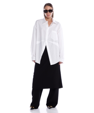 Asymmetrical buttoned shirt