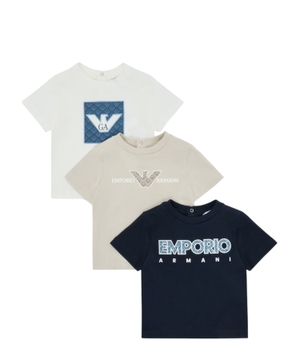 ASV Three-pack of jersey T-shirts with graphic design logo print