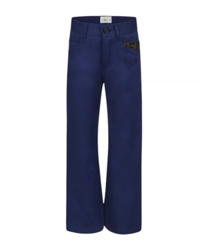 Loqo işləməli denim şalvar