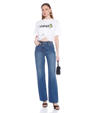 Jeans with Medusa detail