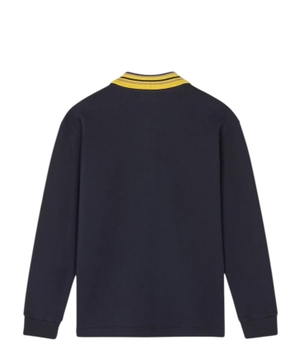 Long sleeve polo with logo