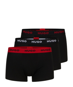 Three-pack of stretch-cotton boxer briefs with logos