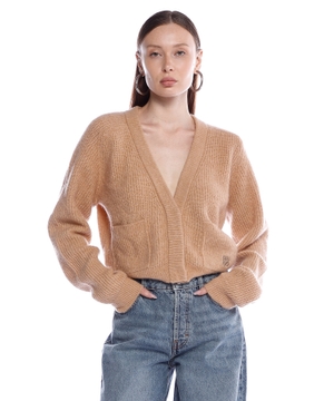 Logo detail cardigan