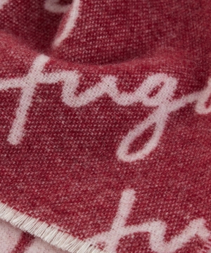 Logo-detail scarf in a wool blend