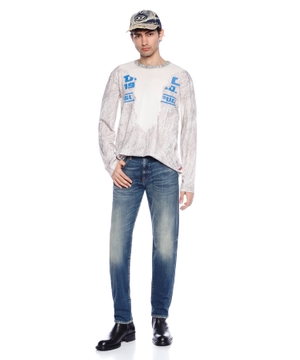 Düz biçimli denim şalvar