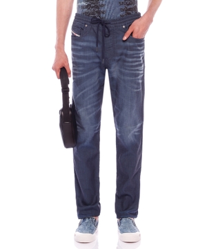 2060 D-Strukt dar biçimli denim şalvar