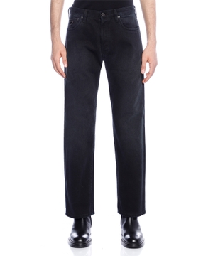 Loqo detallı denim şalvar