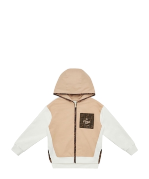 Jacket with hood and logo